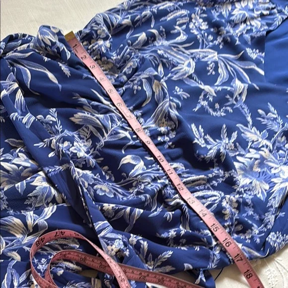 Talbots Beautiful Blue Floral Midi Dress - Picture 7 of 15